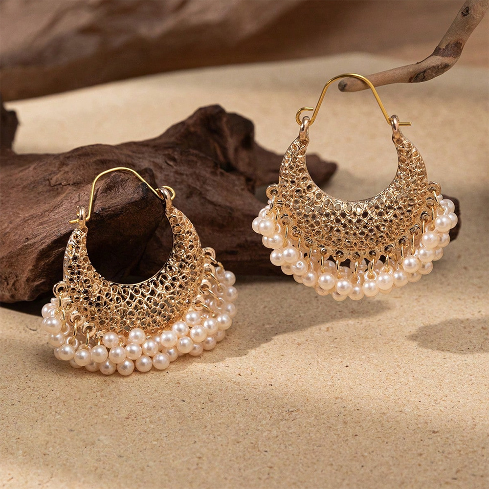 Ethnic Fashion India - Retro Yeni Altın Renk Hollow Hint
