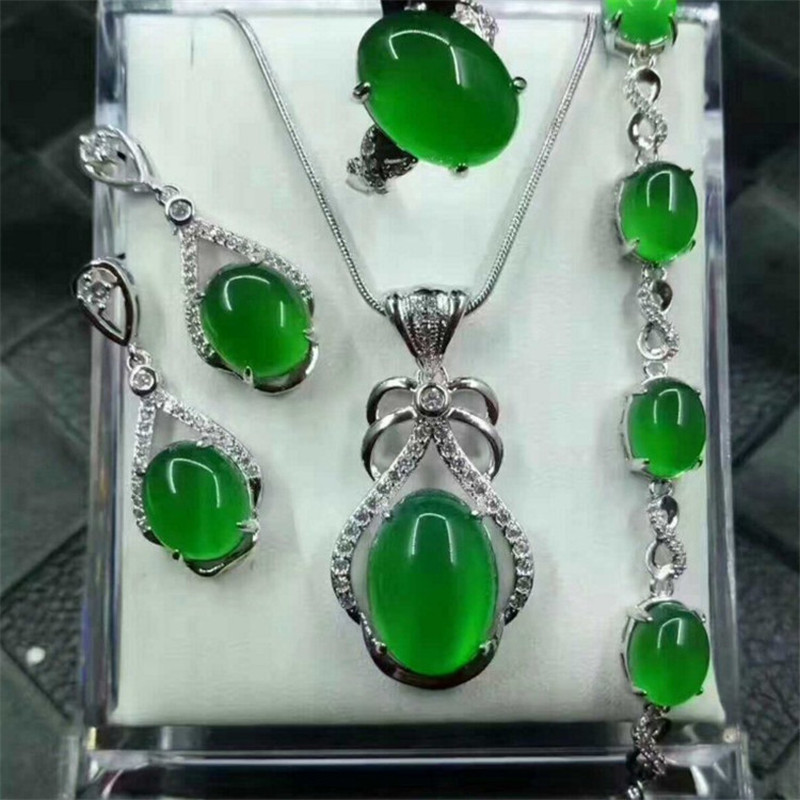Ethnic Fashion Design - Brezilya Akik Kalsedon Dört Parçalı Set,