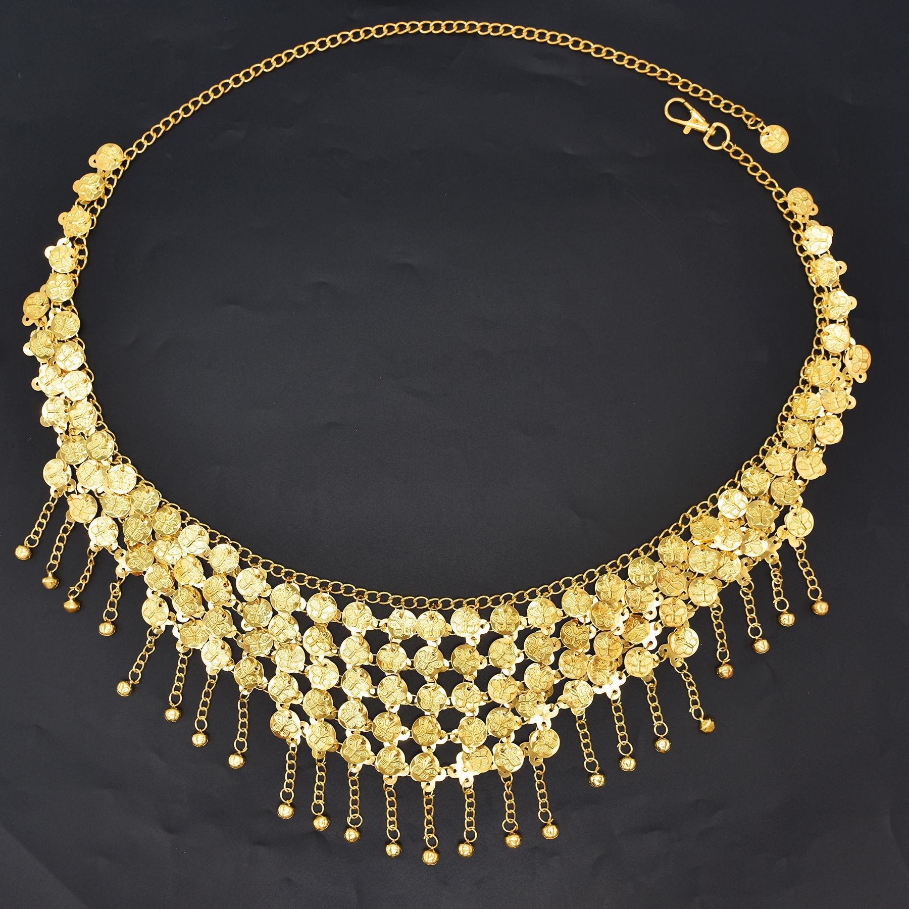 Ethnic Fashion Co In - Moda alaşım paralar püskül bel zinciri