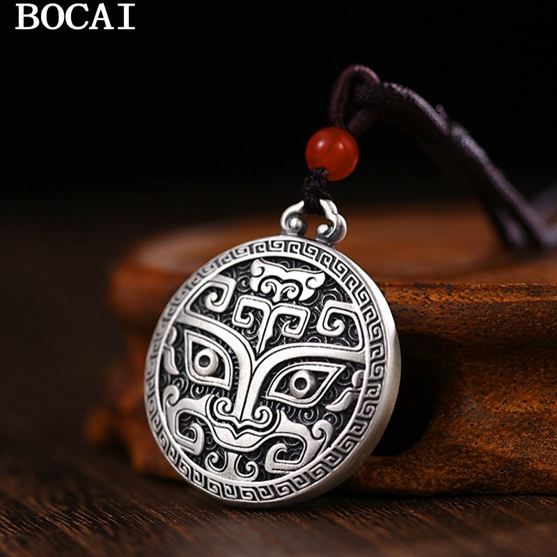 Ethnic Fashion Design - BOCAI S999 Gümüş Erkek Kolye, Aç